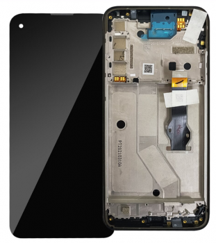 Дисплей (Экран) Motorola XT2041-1, XT2041-3 Moto G8 Power с тачскрином (сенсором) черный с рамкой