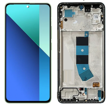 Дисплей (Экран) Xiaomi Redmi Note 13 4G 23124RA7EO, 23129RAA4G с тачскрином (сенсором) черный с рамкой Оригинал
