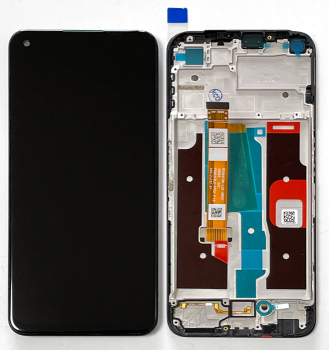Дисплей (Экран) Realme 8i RMX3151 с тачскрином (сенсором) черный с рамкой Оригинал