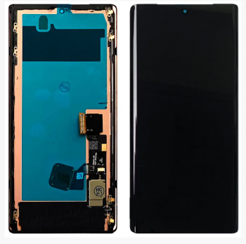 Дисплей (Экран) Google Pixel 6 Pro GLUOG, G8VOU с тачскрином (сенсором) черный с рамкой Оригинал