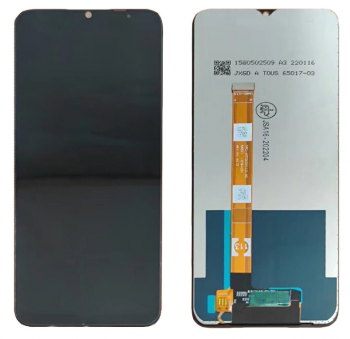 Дисплей (Экран) Oppo A54s CPH2273 с тачскрином (сенсором) черный Оригинал