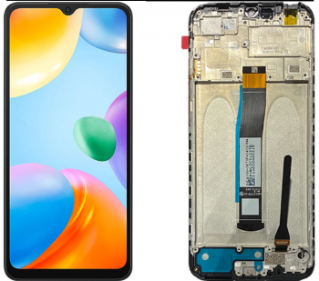 Дисплей (Экран) Xiaomi Redmi 10C 220333QAG, 220333QBI. Poco C40 220333QPG с тачскрином (сенсором) черный с рамкой