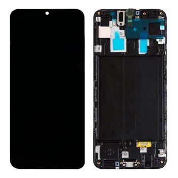 Дисплей (Экран) Samsung A305 (SM-A305F) Galaxy A30 2019 с тачскрином (сенсором) черный с рамкой Оригинал