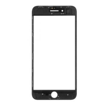 Cтекло дисплея iPhone 8 Plus чёрное с рамкой и с OCA пленкой Оригинал