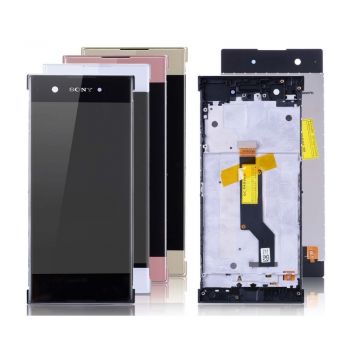 Дисплей (Экран) Sony G3112, G3116, G3121, G3123, G3125 Xperia XA1 Dual с тачскрином (сенсором) золотой с рамкой Оригинал