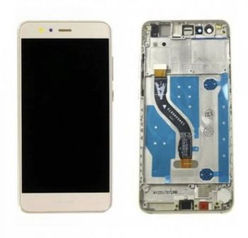 Дисплей (Экран) (LCD) Huawei P10 Lite (WAS-LX1, LX2, LX3) с сенсором белый + рамка золотая Оригинал