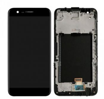 Дисплей (Экран) (LCD) LG M250 K10 (2017), X400 с сенсором черный + рамка Оригинал