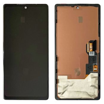 Дисплей (Экран) Google Pixel 6a GX7AS, GB62Z, G1AZG с тачскрином (сенсором) черный с рамкой OLED