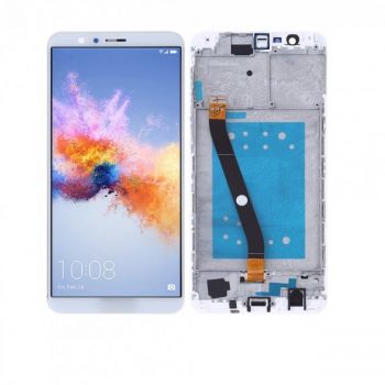 Дисплей (Экран) (LCD) Huawei Honor 7X Dual Sim (BND-L21) с сенсором белый + рамка