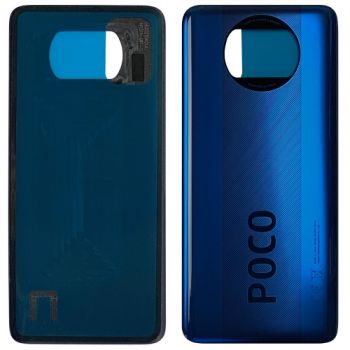 Задняя крышка Xiaomi Poco X3 NFC M2007J20CG, M2007J20CT синяя Оригинал