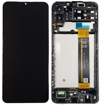 Дисплей (Экран) Samsung A135 (SM-A135F, SM-A135F/DS) Galaxy A13 с тачскрином (сенсором) черный с рамкой Оригинал