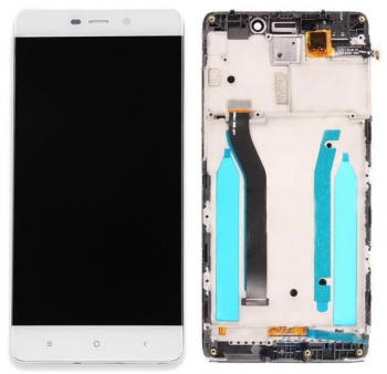 Дисплей (Экран) (LCD) Xiaomi Redmi 4 Prime, Redmi 4 Pro с сенсором белый + рамка