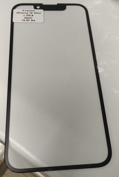Cтекло дисплея Apple iPhone 13 mini A2628, A2481, A2626, A2629, A2630 черное Оригинал