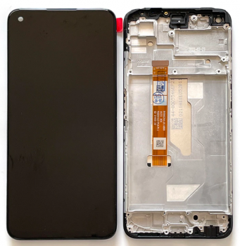 Дисплей (Экран) Realme 9i RMX3491 с тачскрином (сенсором) черный с рамкой Оригинал