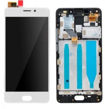 Дисплей (Экран) (LCD) Meizu M6 Note (M721H) с сенсором белый + рамка