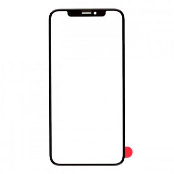 Cтекло дисплея iPhone X чёрное с рамкой и с OCA пленкой Оригинал
