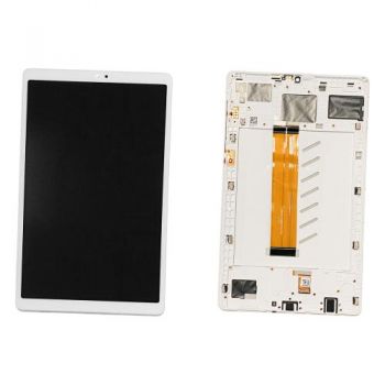 Дисплей (Экран) Samsung T220 (SM-T220N) Galaxy Tab A7 Lite Wi-Fi с тачскрином (сенсором) белый с рамкой Оригинал