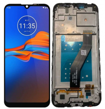 Дисплей (Экран) Motorola XT2053, XT2053-1 Moto E6s с тачскрином (сенсором) черный с рамкой