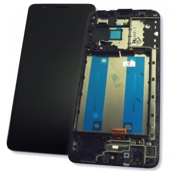 Дисплей (Экран) Samsung A013 (SM-A013F/DS, SM-A013G/DS) Galaxy A01 Core с тачскрином (сенсором) черный с рамкой Оригинал