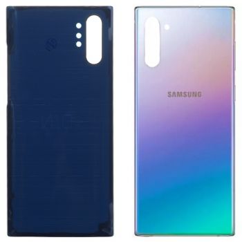 Задняя крышка Samsung N975 (SM-N975F, SM-N975F/DS) Galaxy Note 10 Plus серебристая Aura Glow Оригинал