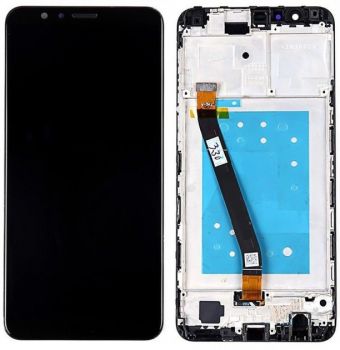 Дисплей (Экран) (LCD) Huawei Honor 7X Dual Sim (BND-L21) с сенсором черный + рамка