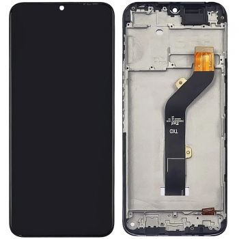 Дисплей (Экран) Tecno Spark 7 KF6n. Tecno Spark 7 Go KF6m с тачскрином (сенсором) черный с рамкой Оригинал