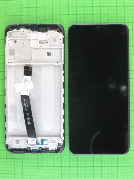 Дисплей (Экран) Xiaomi Redmi 9 M2004J19G, M2004J19C с тачскрином (сенсором) черный с рамкой