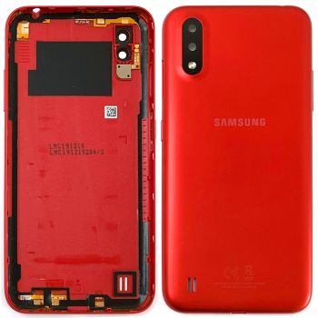 Задняя крышка Samsung A015 (SM-A015F, SM-A015F/DS) Galaxy A01 красная Оригинал