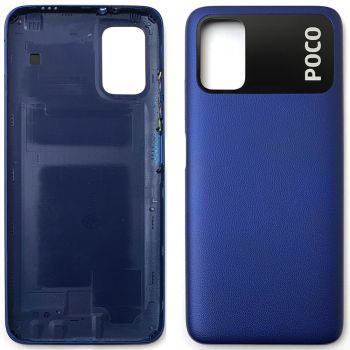 Задняя крышка Xiaomi Poco M3 M2010J19CG, M2010J19CI синяя Оригинал