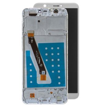 Дисплей (Экран) Huawei P Smart FIG-LX1, FIG-LA1, FIG-LX2, FIG-LX3 с тачскрином (сенсором) белый с рамкой