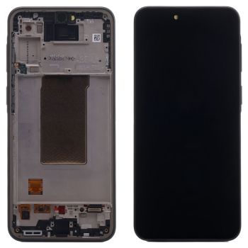 Дисплей (Экран) Samsung A376 (SM-A376B, SM-A376B/DS) Galaxy A37 с тачскрином (сенсором) черный с рамкой Оригинал