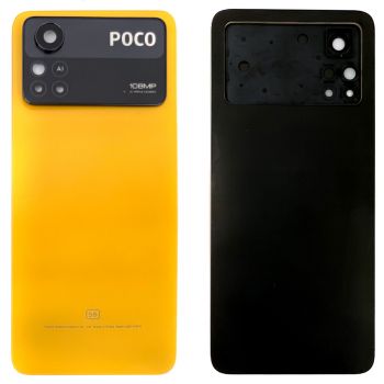 Задняя крышка Xiaomi Poco X4 Pro 5G 2201116PG желтая Оригинал