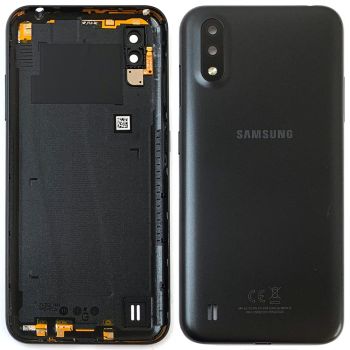 Задняя крышка Samsung A015 (SM-A015F, SM-A015F/DS) Galaxy A01 черная Оригинал