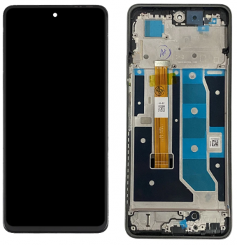 Дисплей (Экран) Realme C67 4G RMX3890 с тачскрином (сенсором) черный с рамкой Оригинал