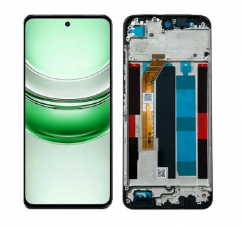 Дисплей (Экран) Realme C71 RMX5303 с тачскрином (сенсором) черный с рамкой Оригинал