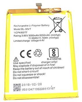 Батарея (аккумулятор) Tecno POP 1s pro F4 pro BL-30VT 3050mAh Оригинал