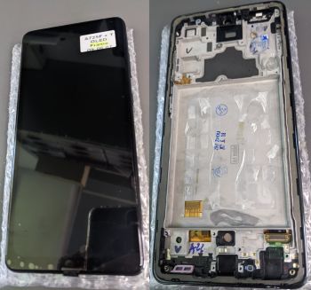 Дисплей (Экран) Samsung A725 (SM-A725F, SM-A725F/DS) Galaxy A72 с тачскрином (сенсором) черный с рамкой OLED