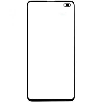 Cтекло дисплея Samsung G975 (SM-G975F, SM-G975F/DS) Galaxy S10 Plus черное Оригинал