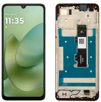 Дисплей (Экран) Motorola XT2535, XT2535-3, XT2535-14 Moto G06. XT2535-13 Moto G06 Power с тачскрином (сенсором) черный с рамкой Оригинал
