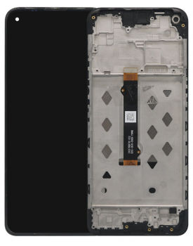 Дисплей (Экран) Motorola XT2091, XT2091-3, XT2091-4 Moto G9 Power с тачскрином (сенсором) черный с рамкой
