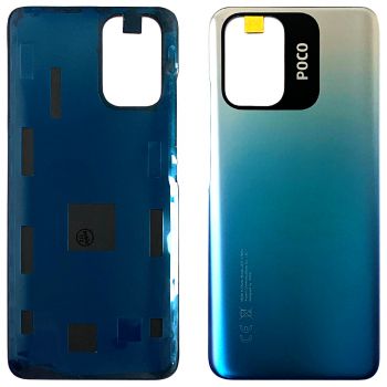Задняя крышка Xiaomi Poco M5s 2207117BPG голубая Оригинал
