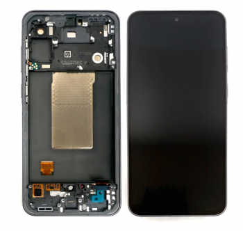 Дисплей (Экран) Samsung A566 (SM-A566B, SM-A566B/DS) Galaxy A56 5G с тачскрином (сенсором) черный с рамкой Оригинал