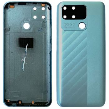 Задняя крышка Realme Narzo 50A RMX3430 голубая Оригинал