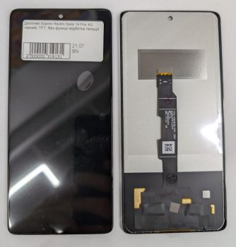 Дисплей (Экран) Xiaomi Redmi Note 14 Pro 4G 24116RACCG с тачскрином (сенсором) черный TFT
