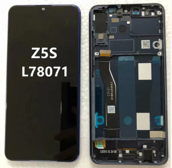Дисплей (Экран) Lenovo Z5s L78071 с тачскрином (сенсором) черный с рамкой Оригинал