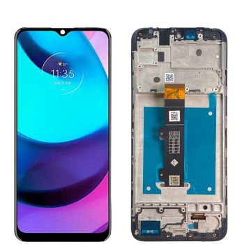 Дисплей (Экран) Motorola XT2155, XT2155-1, XT2155-3 Moto E20 с тачскрином (сенсором) черный с рамкой Оригинал