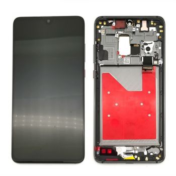 Дисплей (Экран) Huawei Mate 20 HMA-L09, HMA-L29, HMA-AL00 с тачскрином (сенсором) черный с рамкой Оригинал