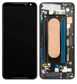 Дисплей (Экран) Asus ZS660KL ROG Phone 2 I001D, I001DA, I001DE, I001DC, I001DB, I001D с тачскрином (сенсором) черный с рамкой Оригинал