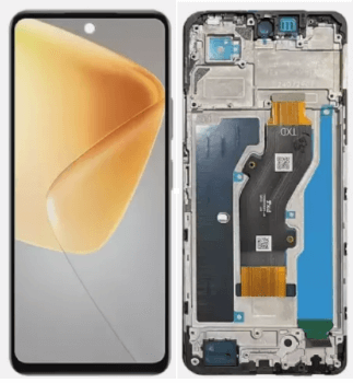 Дисплей (Экран) Infinix Hot 50 4G X6882 с тачскрином (сенсором) черный с рамкой