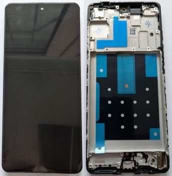 Дисплей (Экран) Samsung M556 (SM-M556B, SM-M556B/DS) Galaxy M55 5G с тачскрином (сенсором) черный с рамкой TFT